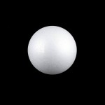 Polystyrene ball, white color, diameter 15 cm